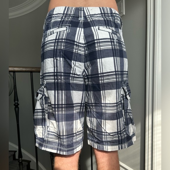 Plaid Cargo Shorts - Picture 2 of 3